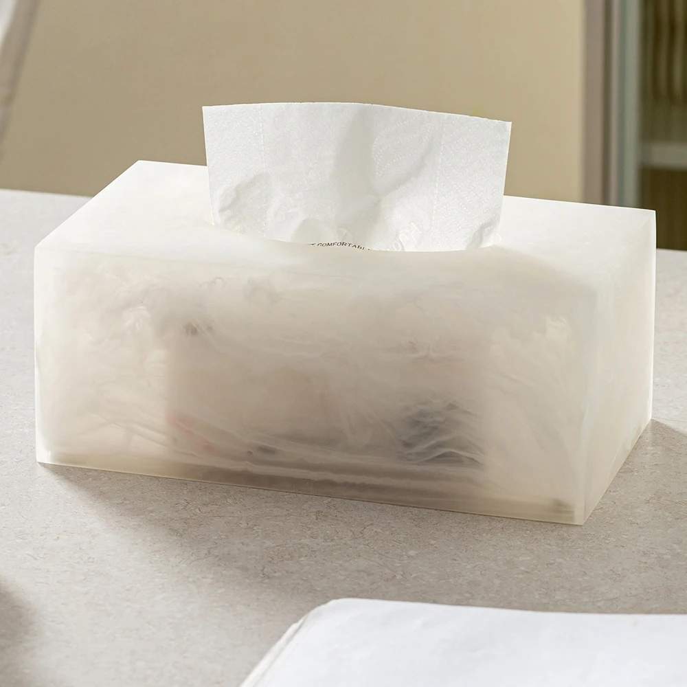 Creative White Cloud Tissue Box Living Room Luxury Bedroom Creative Desktop Napkin Box Bathroom Decorative Washcloth Storage Box