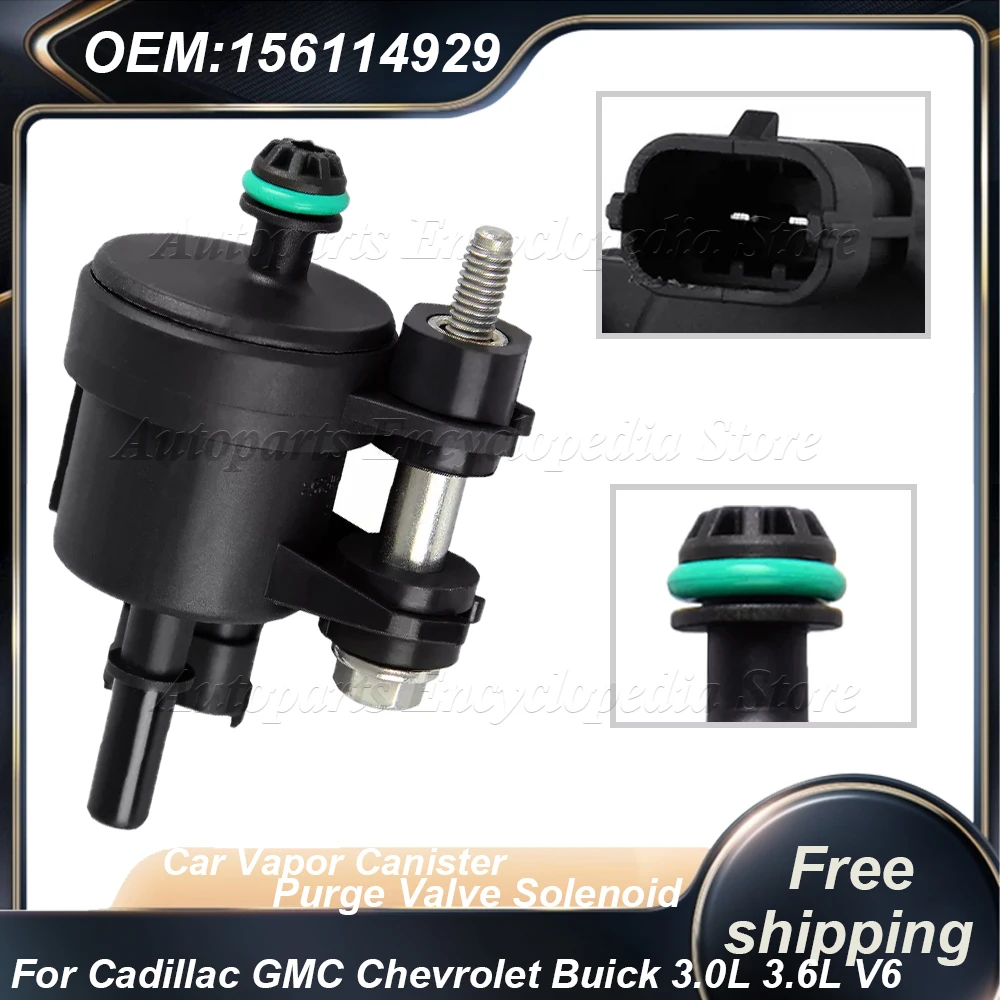 

12690512 New Car Vapor Canister Purge Valve Solenoid Fit For Cadillac GMC Chevrolet Buick 3.0L 3.6L V6 Models Replace 12610560