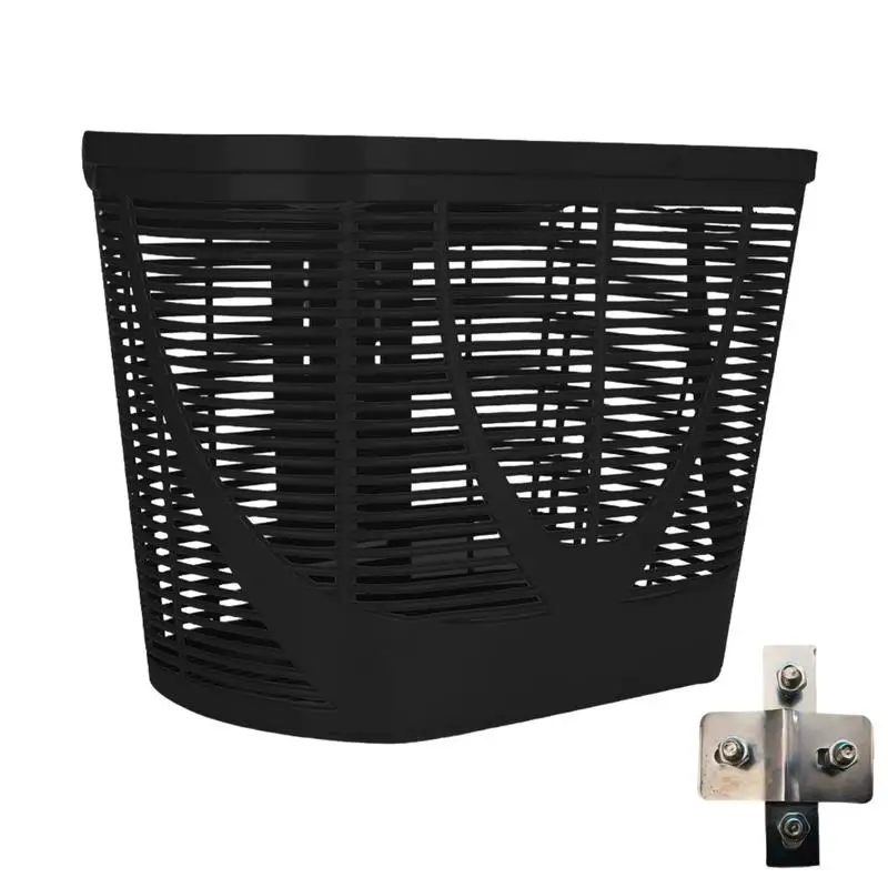 Handlebar Basket For Dog Ebike Basket Stylish Large Capacity Tricycle Front Handlebar Storage Basket For Adult Carrying Fruit &