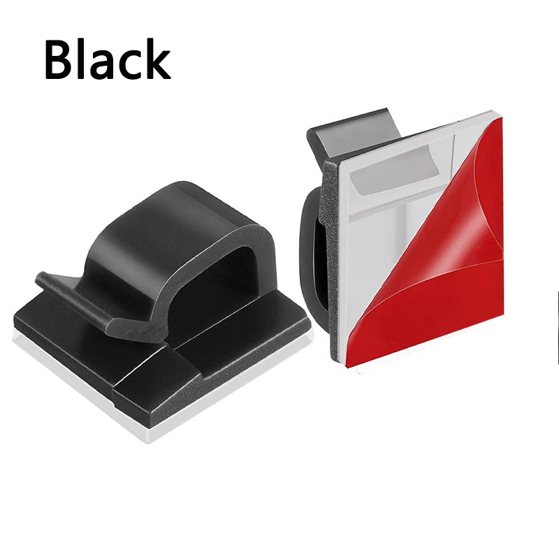10/20/50 Stück Kabelorganisator-Clips, Kabelhalter, Schutz für USB-Kabel, Klebehaken, Schreibtischklemme für Zuhause und Büro