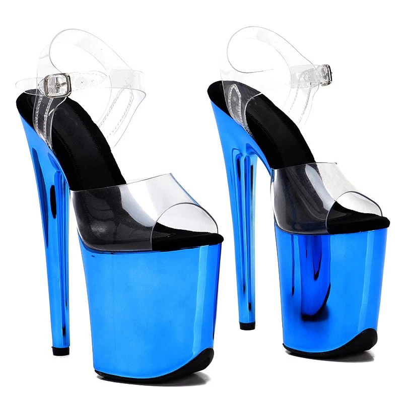 Neue 20 CM/8 zoll PVC Obermaterial Sexy Exotische High Heel Plattform Party Sandalen Pole Dance Schuhe Modell Zeigt sandalen 011