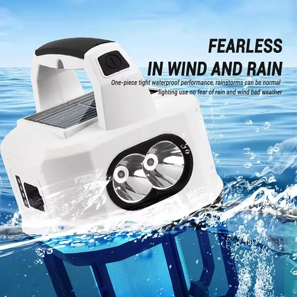 AB42-Multifunctional Solar Outdoor Camping Lamp - Dual Light Source, Portable Emergency Lighting