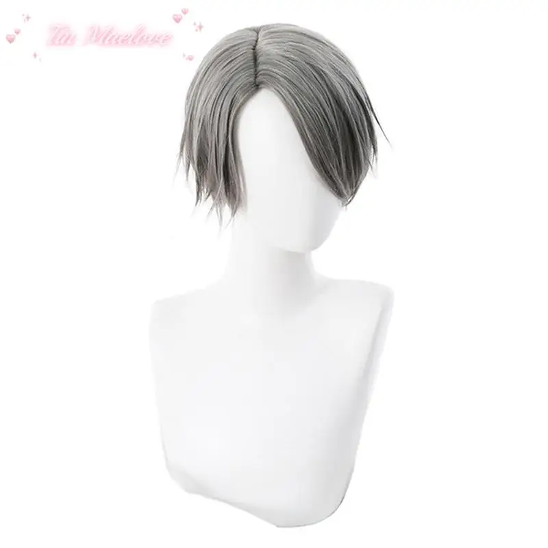 Game Identity V Cosplay Wig Embalmer Aesop Carl Role Play Wigs Synthetic Hair Halloween Party Performance Costume Wig+Wig Cap