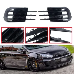 For VW Golf 6 MK6 VI GTI GTD R R20 2008-2013 Car Front Bumper Fog Lamp Grille Spoiler Fog Light Eyebrow Eye Wind Knife Trim