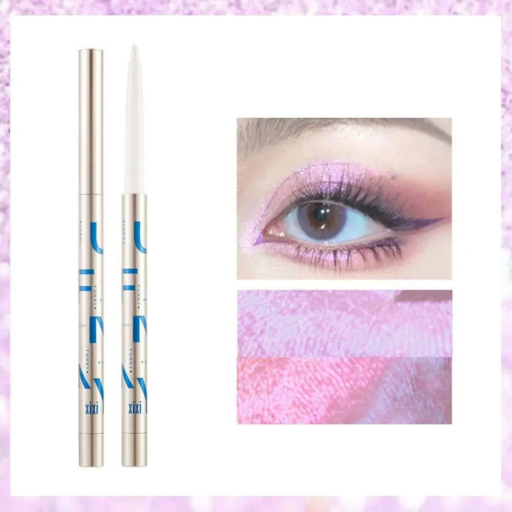 Fast Dry Shiny Eyeliner Pen Shimmer Smooth Glitter Highlight Eye Shadow Pencil Smudgeproof Long Lasting Sequin Eyeliner