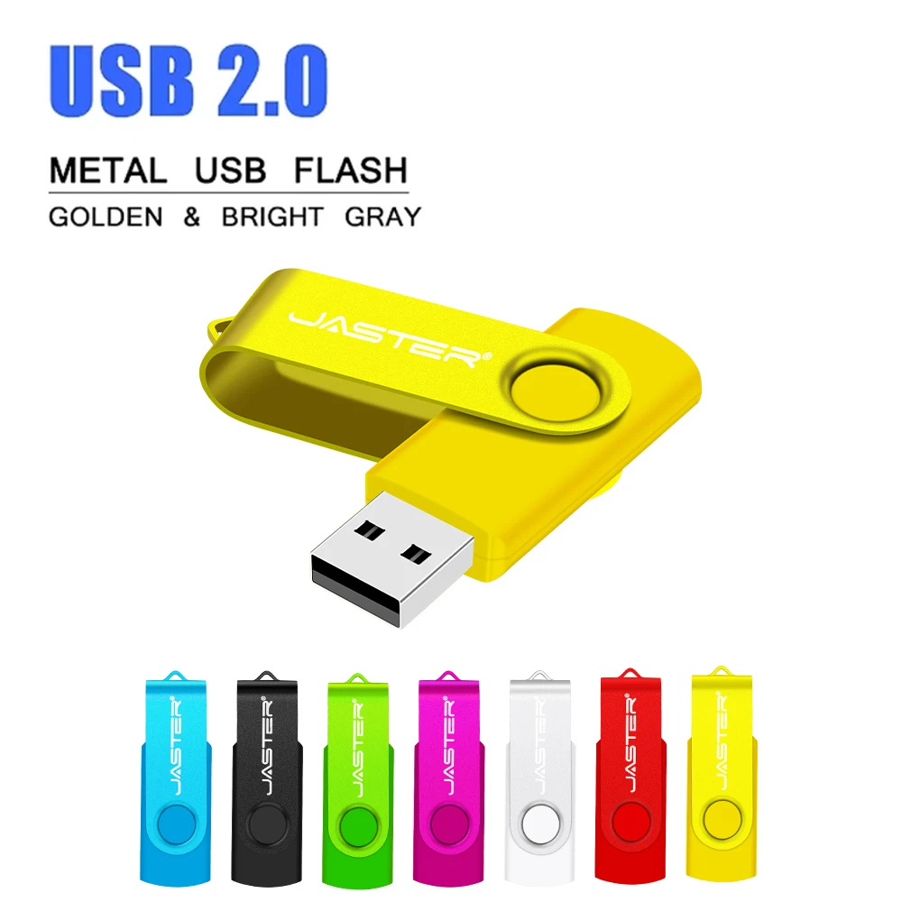 JASTER 10 PCS LOT Rotatable USB Flash Drive 128GB Free Custom Logo Black Memory Stick 64GB Creative Gift Pen Drive 32GB 16GB 8GB