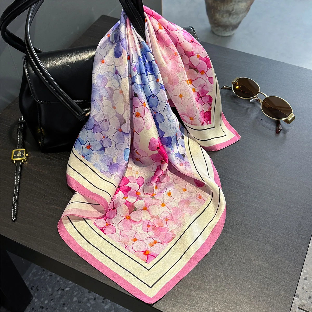 New 100% Pure Silk Scarf Fashi - Women'S Fashion Poncho recension och pris