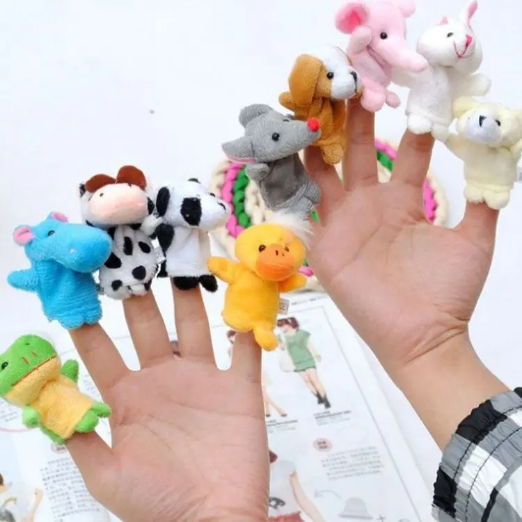 10 Pieces Charming Mini Animal Finger Puppets Perfect for Interactive Games, Party Favours, Shows -Small Cartoon Animals Cute