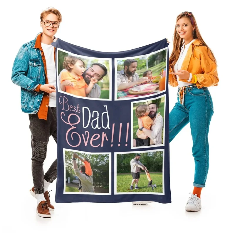 

Your Picture Blanket Cover Coral Fleece Plush Customized DIY Print on Demand Dropshipping Warm Throw Blanket for Bedspread