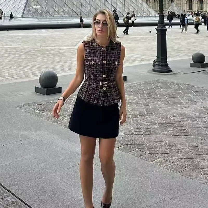 Femmes 2025 nouvelle mode automne gilets vestes Chic jeunes femmes ceinture mince élégant chaud vestes rue automne voyage manteaux gilets