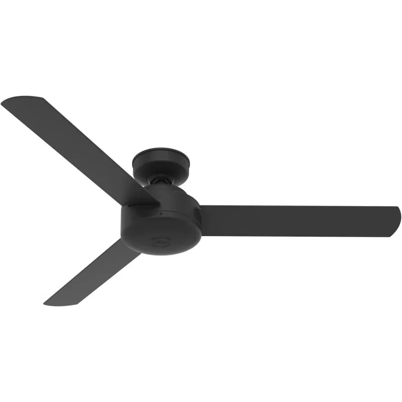 QWHunter Presto Ceiling Fan With Wall Control,Modern,Matte Black Finish,52 Inch