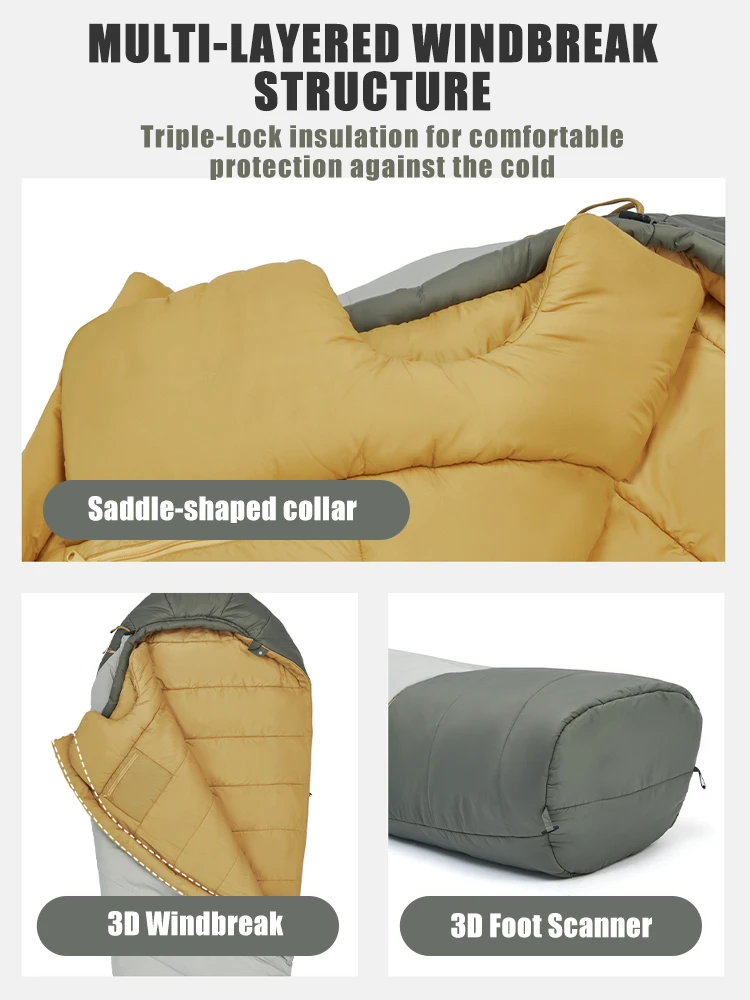 Naturehike Camping Sleeping Bag MJ PRO Ultralight Waterproof Mummy 4 Season Backpacking Sleeping Bags Outdoor Traveling Hiking