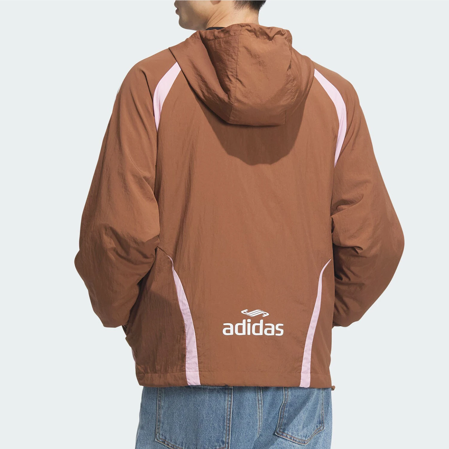 Adidas genuine clover men's retro patchwork loose hooded jacket JL8359