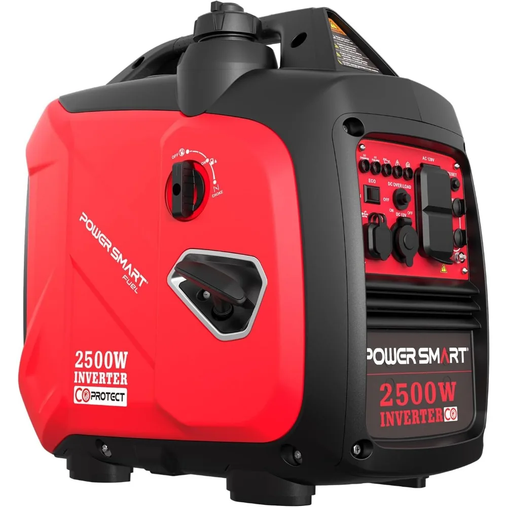 2500-Watt Gas Powered Portable Inverter Generator, Super Quiet for Camping, Tailgating, Home Emergency Use, Generators Portable