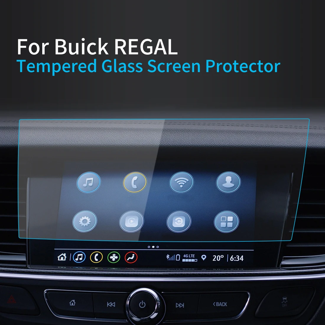 For Buick REGAL 2017 2019 Screen Protector Tempered Glass Protective Film Carplay Panel Media Video Car Auto Interior Accessory