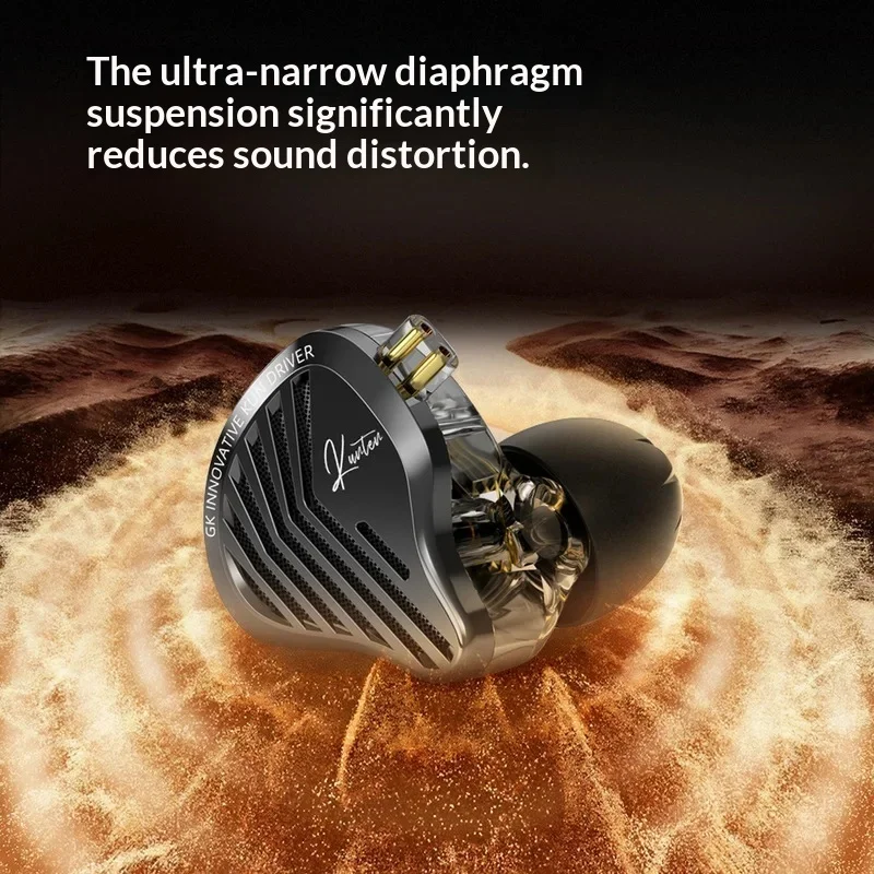Gk-Kunten Wired Hifi In Ear Earphones, Flagship Single Dynamic Driver, Heavy Bass Audiophile Headphones, High Quality Sound