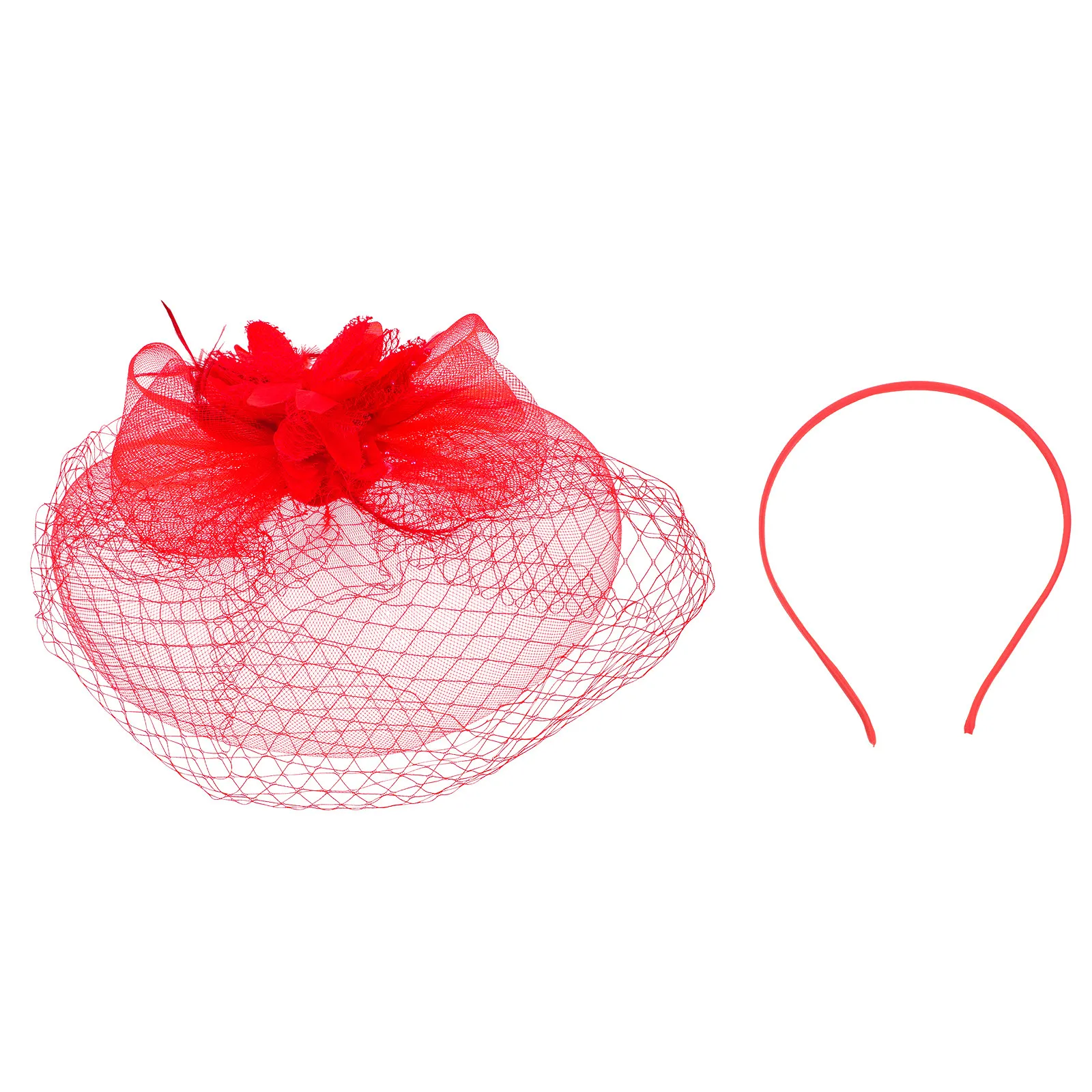 

Bridal Headpiece with Elegant Mesh Yarn Veil Hat Headdress for Wedding Party Carnival Photo Shoot Prom Cosplay Bridal