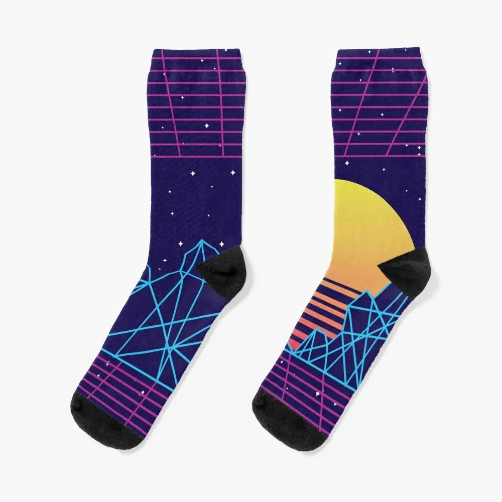 Vaporwave Sunset Socks essential Heating sock moving stockings Socks Male Women's