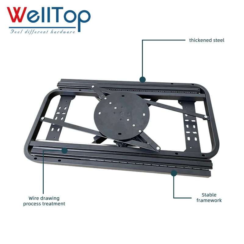 Wholesale Furniture Accessories Hardware Frame Extending Table Mechanism 360° Adjustable Table Rotating Mechanism Base