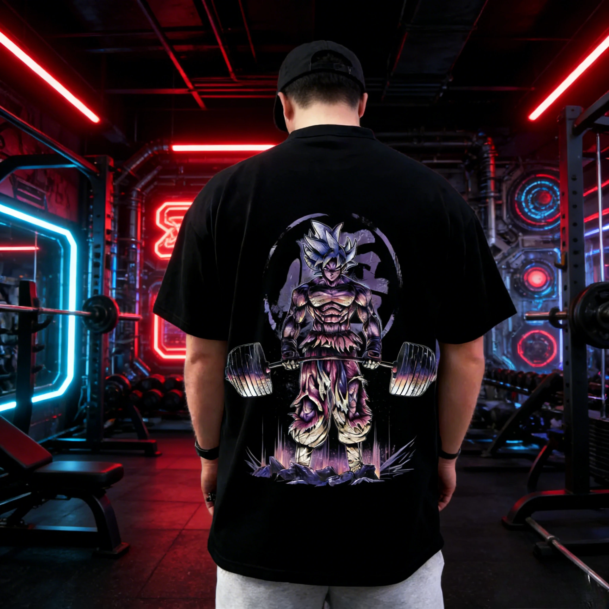 2026 Sommer Dragon Ball Ultra Instinct Goku Gym Vintage Anime T-Shirt Herren Reine Baumwolle Lässiges Lockeres Sport-Alltags-Oberteil