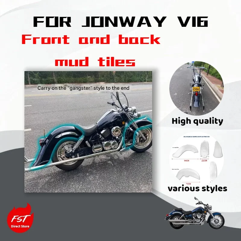 Luces traseras, faros delanteros, luces traseras y soporte para matrícula decorativo para Jonway V16 modificado Niwa Harley.