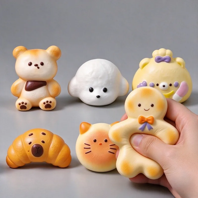 Squishy Cute Cartoon Animal Squeeze Toy Soft Stress Relief Slow Rising Sensory Fidget for Anxiety Relaxing Gifts for Adults