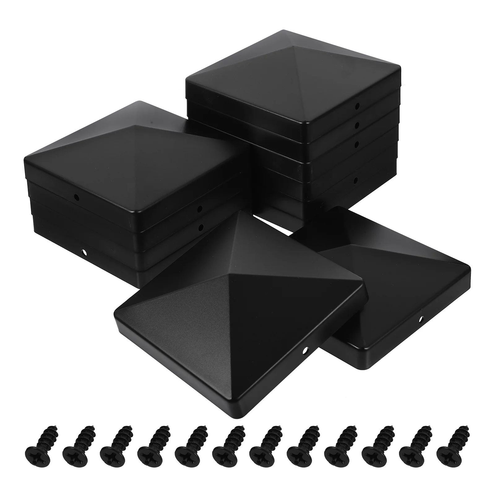 12pcs Fence Caps Plastic Smooth Edge Durable Weather Resistant Guardrail Guardrail Caps Cover For Fence Railings