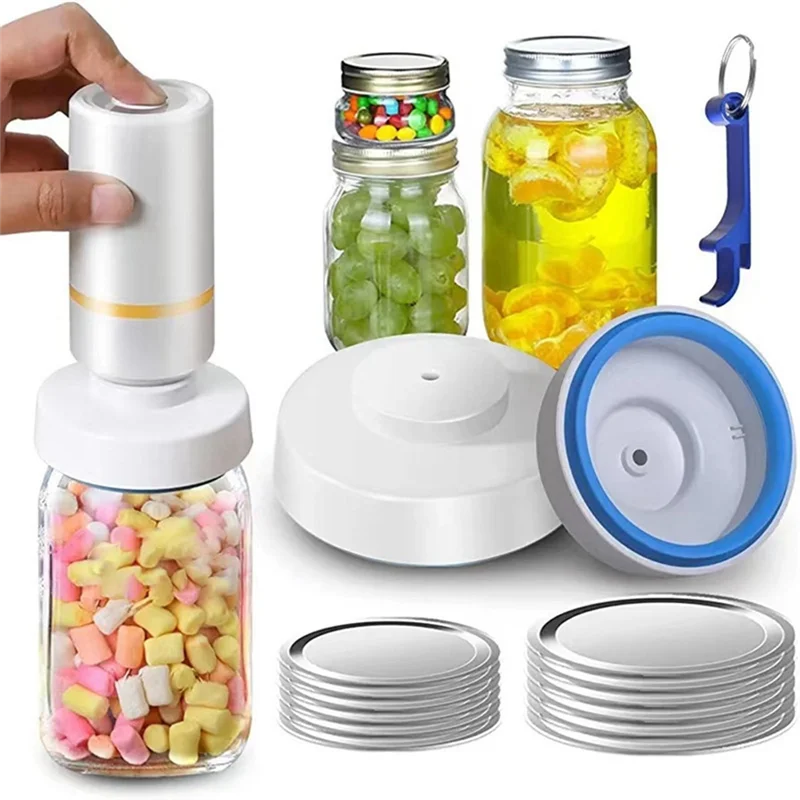 

ABFK 11Piece USB Electric Vacuum Sealer Safety Vacuum Sealer Accessories Kit USB Electric Vacuum Sealer