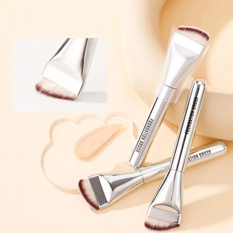 Flat Foundation Brush Super Soft Bristle High-Density Flat Brush Multifunctional Liquid Blush Concealer Detailing Brush