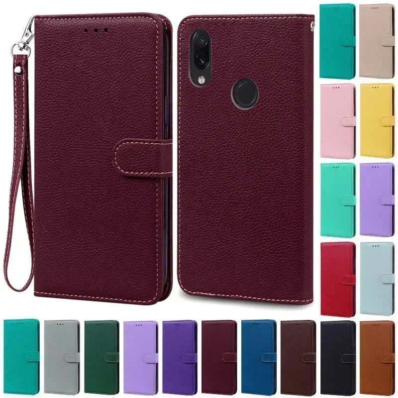 Redmi7 Case For Redmi Note 7 Case Leather Wallet Flip Case For Xiaomi Redmi Note 7 Cover Note7 Pro Protective Fundas Coque Etui