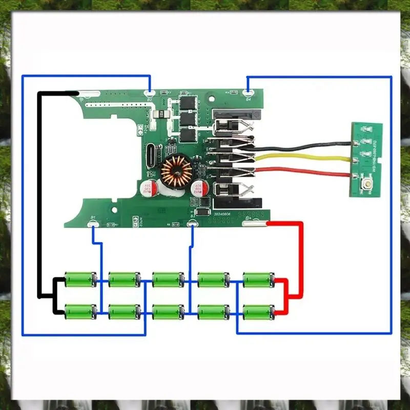 The New Li- Battery Plastic Case 18650 Li- Battery Case Withpcb Protection Circuit Board 10 Hole 18650 Li- Battery Plas