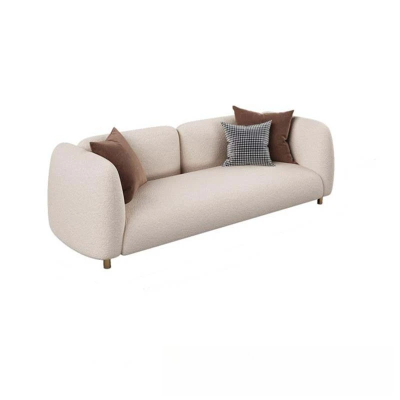 

Fabric lamb velvet wabi wind technology cloth sofa simple living room furniture Nordic leisure small apartment double