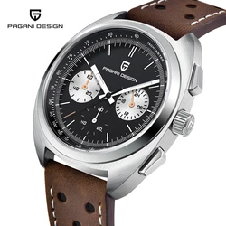 PAGANI DESIGN-Reloj analógico de cuarzo para Hombre, accesorio de pulsera de cuarzo resistente al agua con cronógrafo, complemento masculino de marca de lujo con esfera Retro, 2023