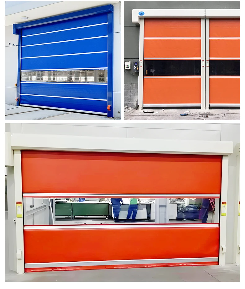 Automatic High-Speed PVC Frozen Cooler Door Roll-Up Fast Factory Customizable Cold Room Rolling Garage Door