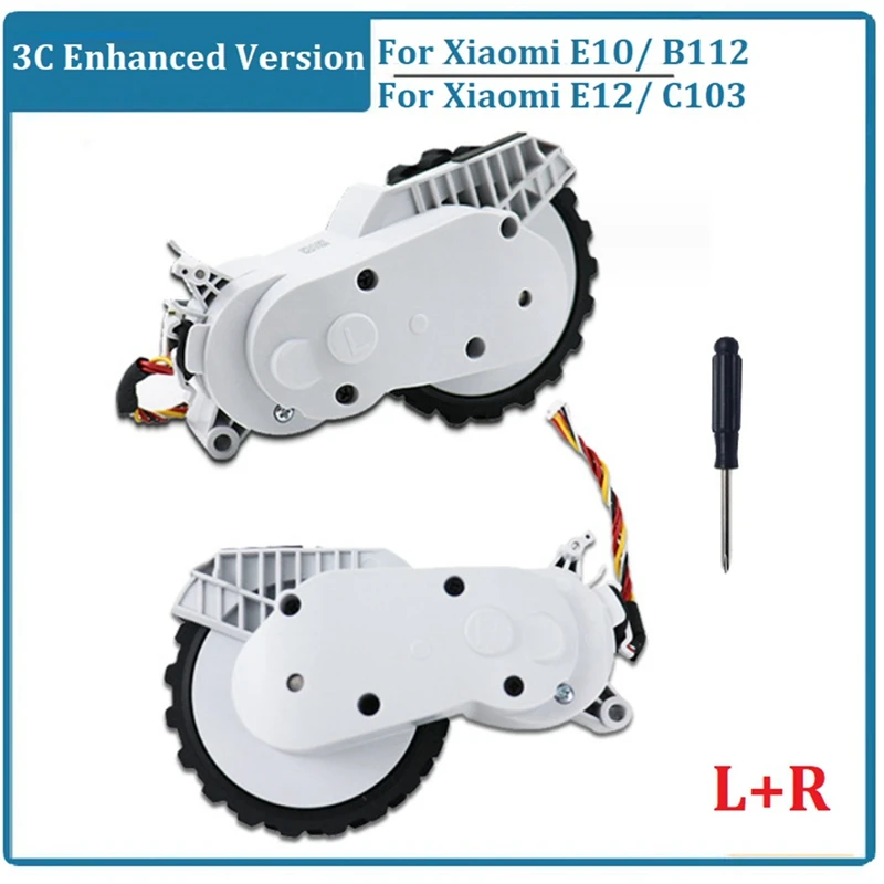 For Xiaomi E10/ B112/ E12/ C103/Mijia 3C Enhanced Version Robot Vacuum Cleaner Replacement Parts Left And Right Wheels