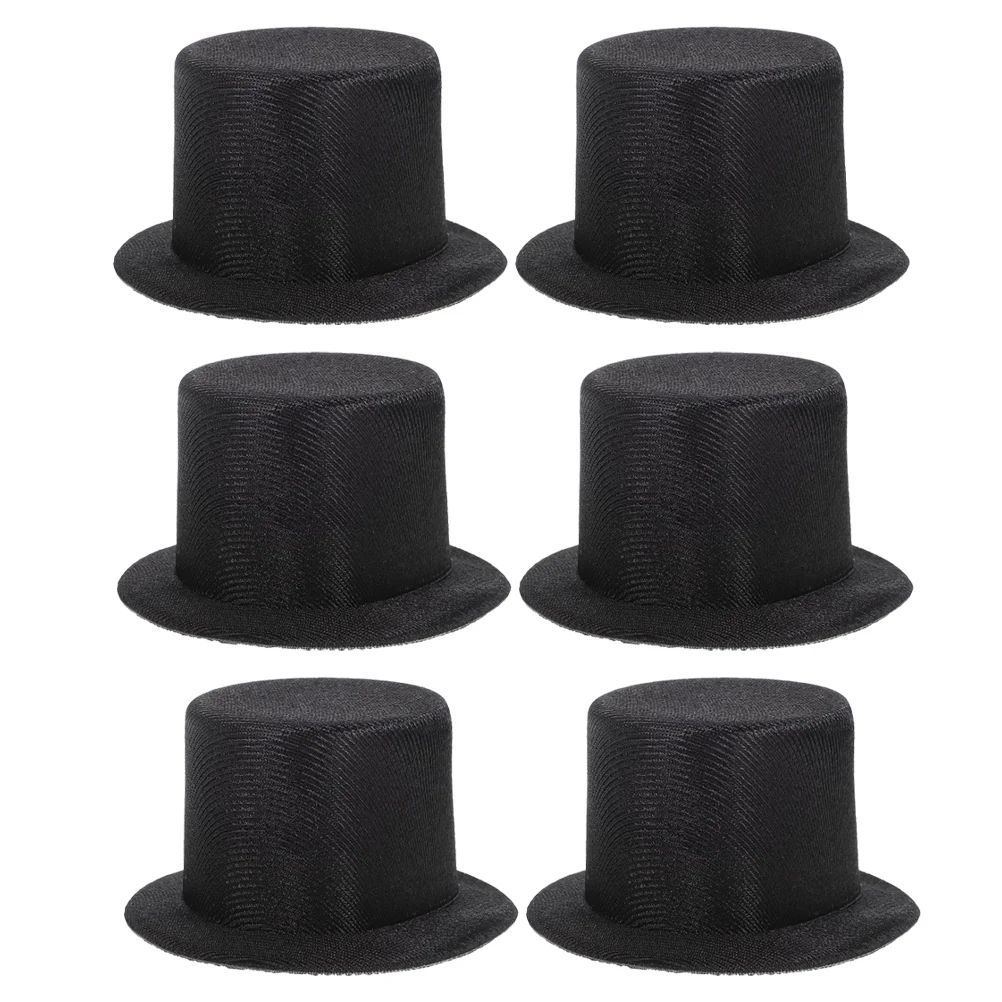 

6 Pcs Mini Hat Party Supplies Miniature Tops Hats For Handicraft Decorative Small Snowman Crafts DIY Supply Lovely