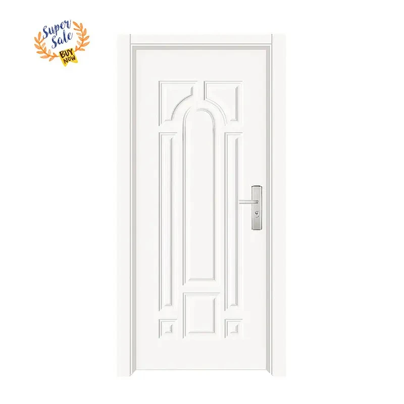 One-stop Service Cheap Steel Wood Interior Door WPC 6 Panel Bedroom Doors With Lock