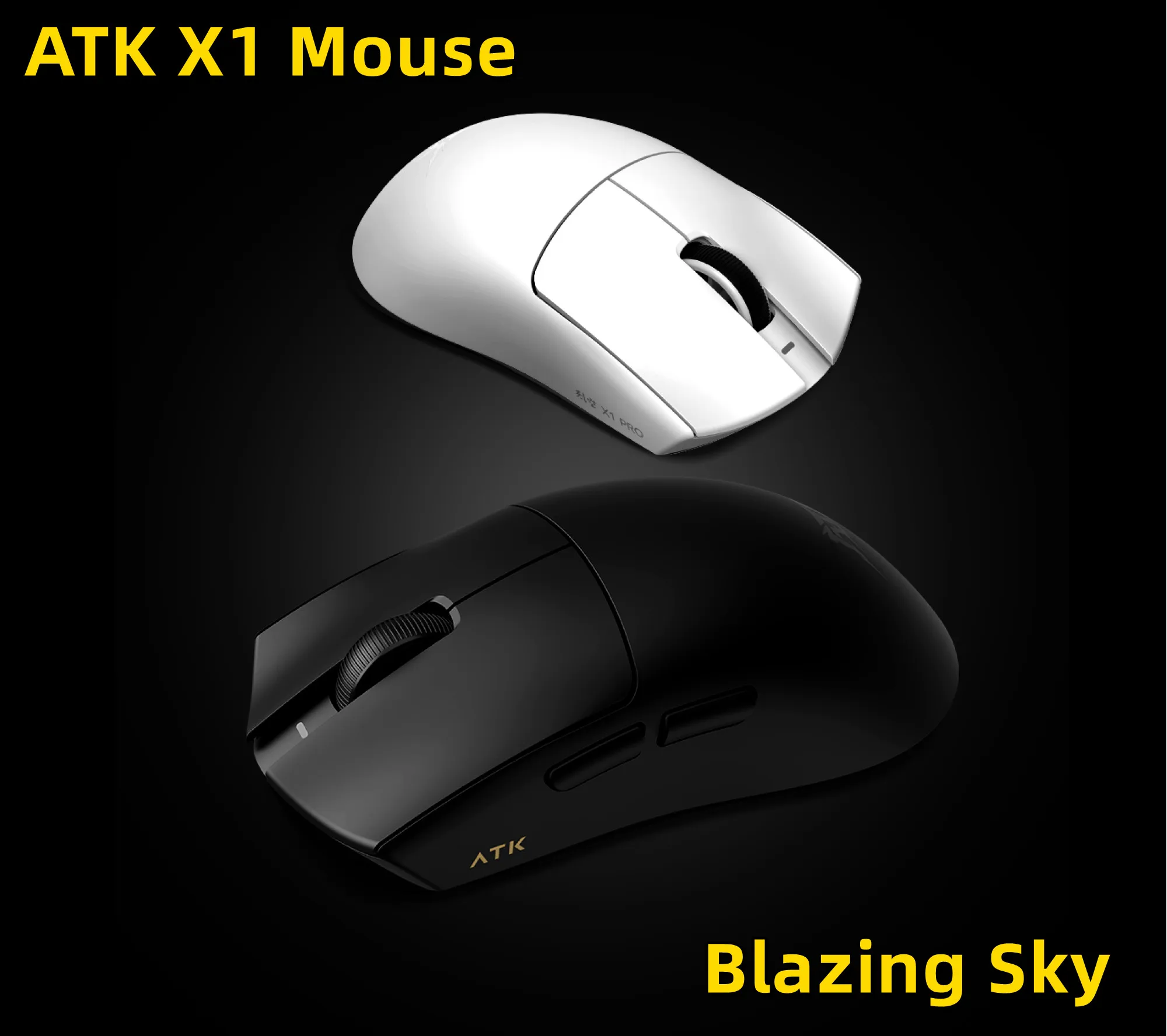 ATK Seri X1 Mouse game nirkabel Paw3950, Mouse Gaming ringan dengan kabel/nirkabel, Mode ganda