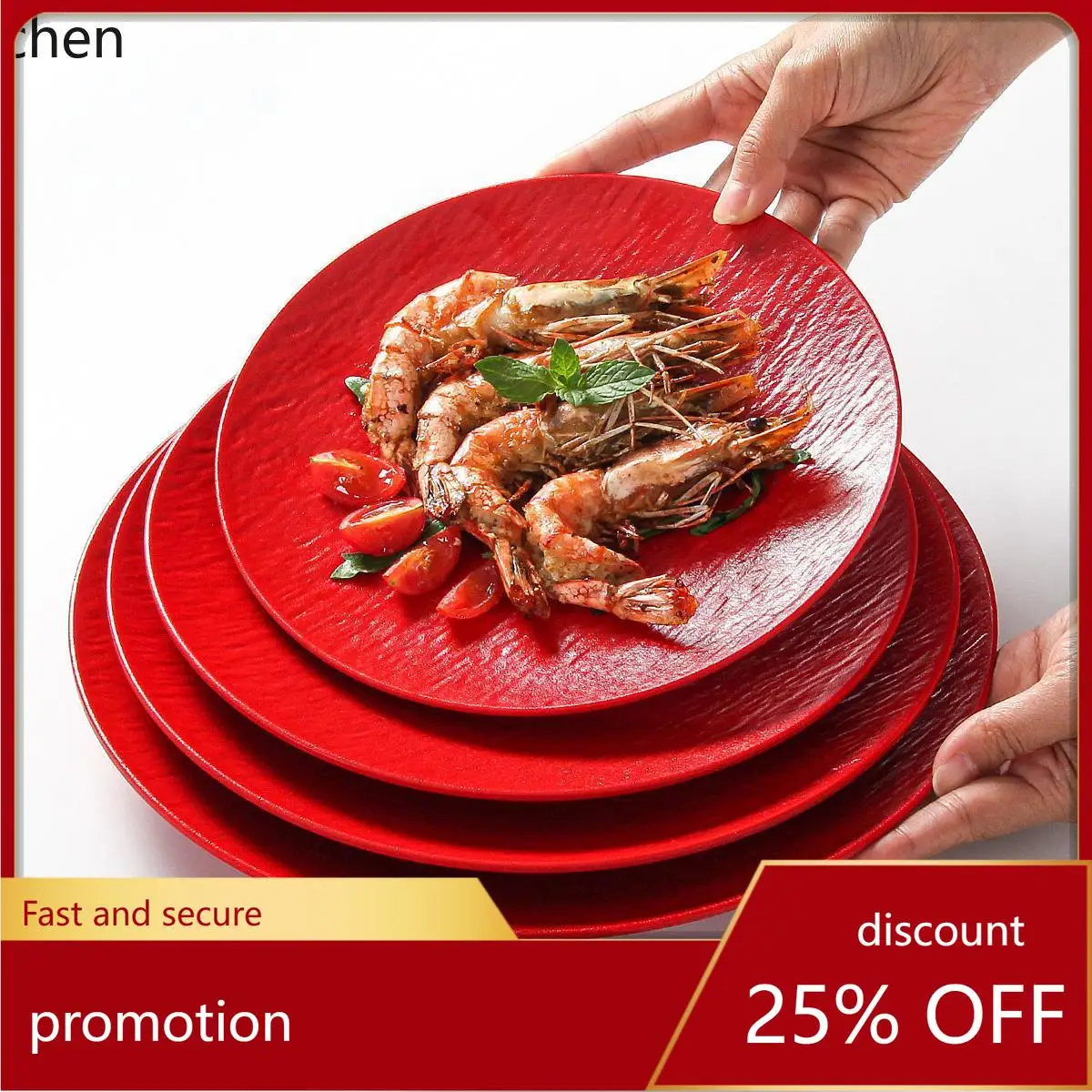 

ZML tableware plates for restaurants and hotels,rock-patterned shallow relief round plates, Christmas western-style steak plates