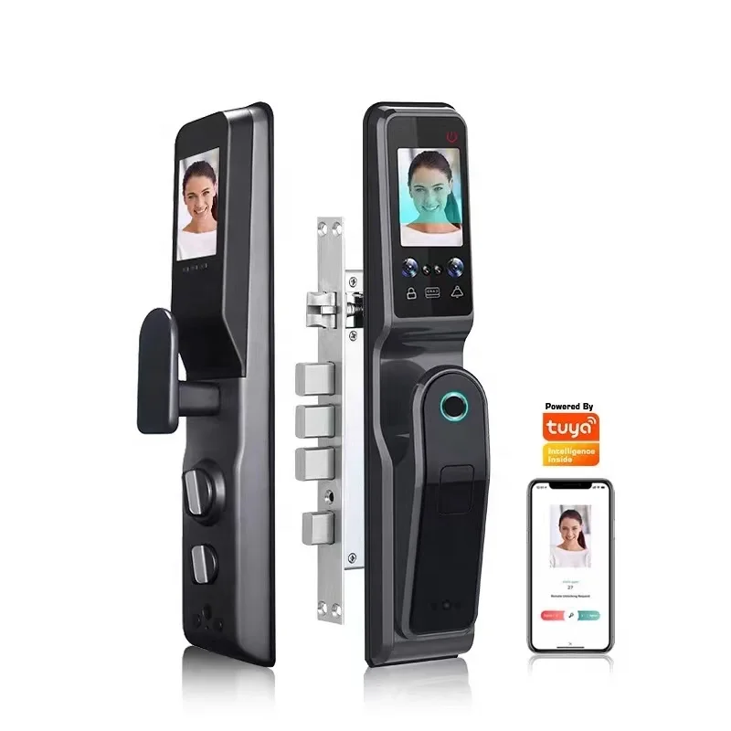 

Умный автоматический замок Wi-Fi, распознавание лиц, дистанционное управление, отпечаток пальца, пароль, карта, дверной замок
