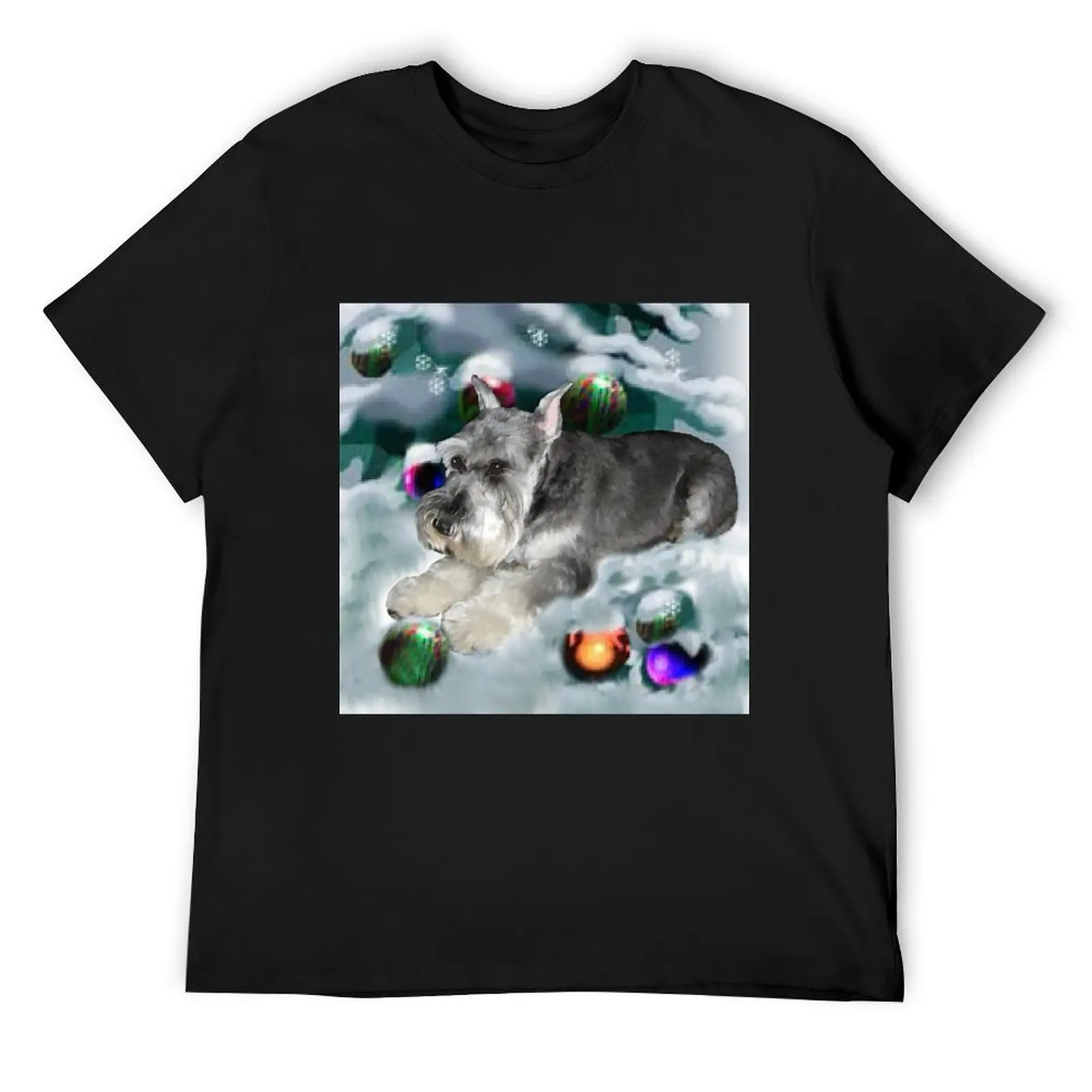 Miniature Schnauzer Christmas Gifts T-Shirt baggy shirts blacks rapper graphic tees mens clothing