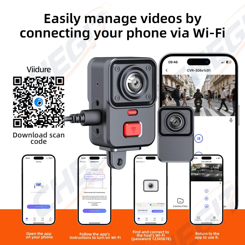 2 Camera Motorcycle DVR 2K HD  - огляд і ціна Cycling Loop