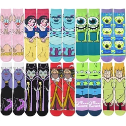 5 pares de calcetines MINISO Disney Anime dibujos animados Gamers para hombres mujeres novedad diseñador Hip Hop calcetín divertido