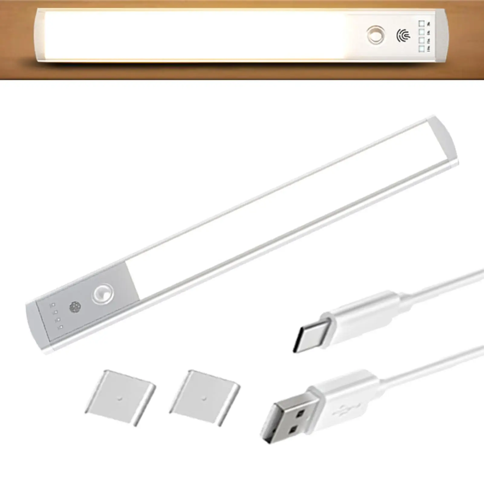 

Closet Lights Motion Sensored Under-Counter Light Fixtures Wireless Rechargeable Magnetic Lamp Strip For Shelf Hallway Kitchen