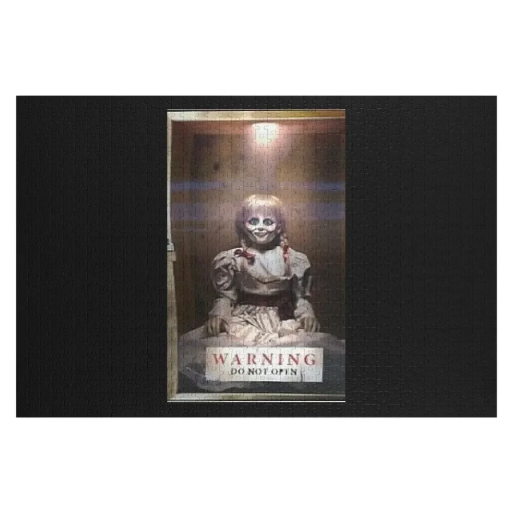 Do't open cabinet - annabelle horror doll graphic Jigsaw Puzzle Animal Christmas Gifts Custom Wooden Name Puzzle