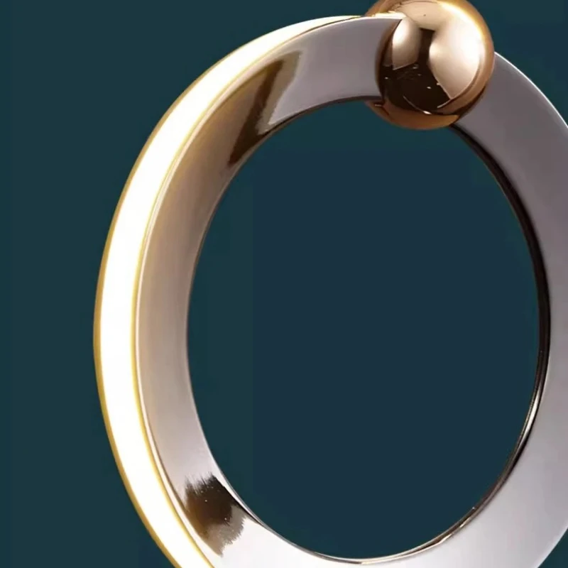 Modern Long Strip Round Home Design Line Pendant Lamp for Living Dining Room Conference Hall Hotel Simple Hanging Light Fixture