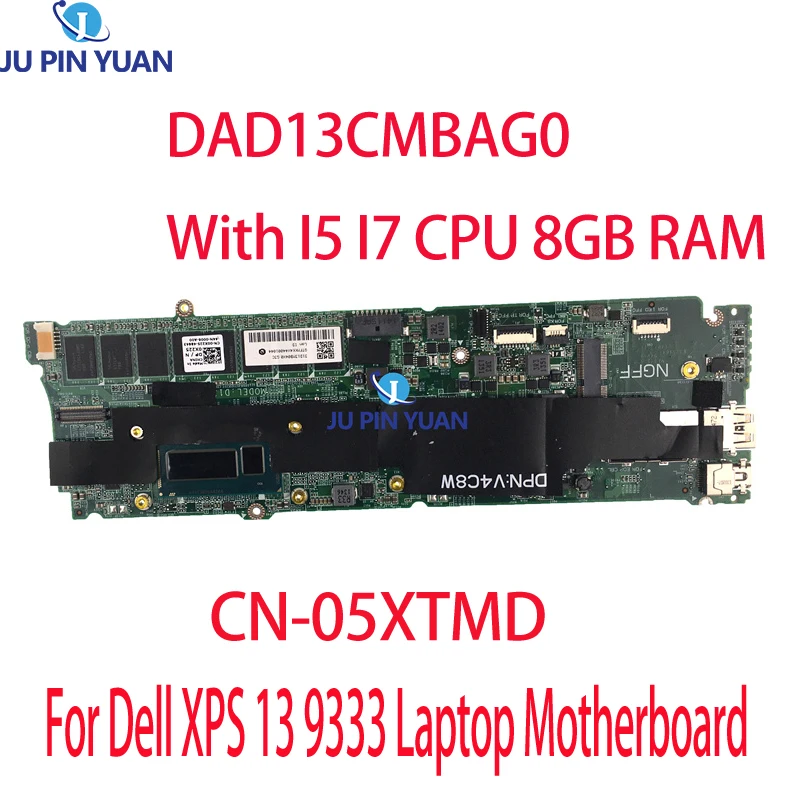 

For Dell XPS 13 9333 Laptop Motherboard CN-05XTMD 5XTMD 05XTMD DAD13CMBAG0 With I5 I7 CPU 8GB RAM Mainboard 100% Full Tested OK