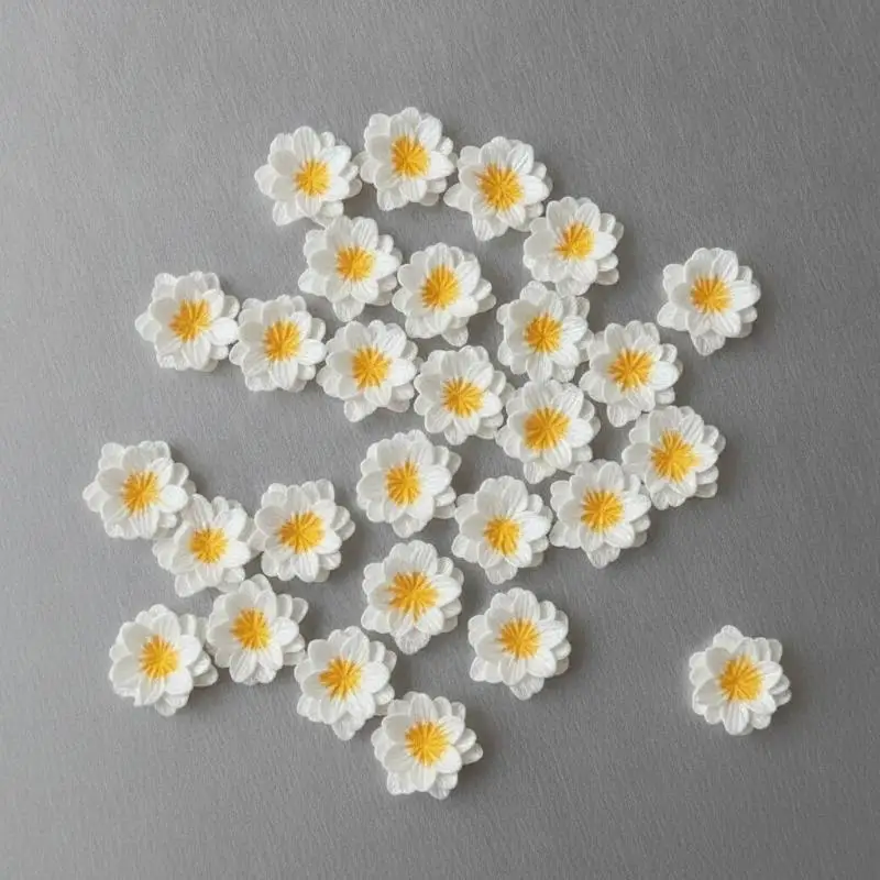 Eco-Friendly 5Pcs Simulated Resin Flower Fridge Magnets Fadeless Magnetic Decals for Kitchen Fridge Home Ornament