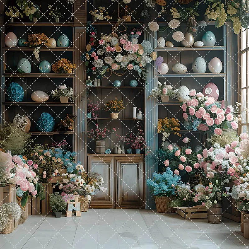 Mehofond Easter Day Photography Background Newborn Kids Birthday Party Spring Egg Store Floral Wonderland Decor Backdrop Photo