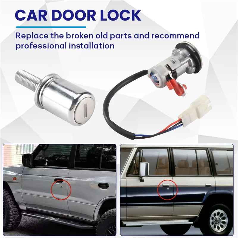 

Цилиндр замка автомобиля WF и ключ для Mitsubishi Pajero Shogun Montero MK2 V31 V32 MR259744